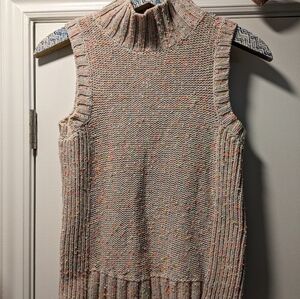 Vest Anthropologie size S color beige with details in colors Layers